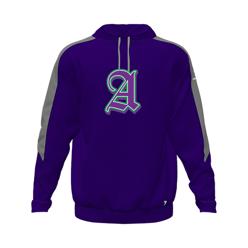 [CUS-DFW-HOOD-FLC-LSL-PUR-YXS-LOGO3] Hoodie (Youth XS, Purple, Logo 3)