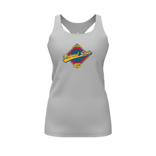 [FT0TRBGY-FYS-LOGO1] Decker Racerback Tank Top (Female Youth S, Gray, Logo 1)