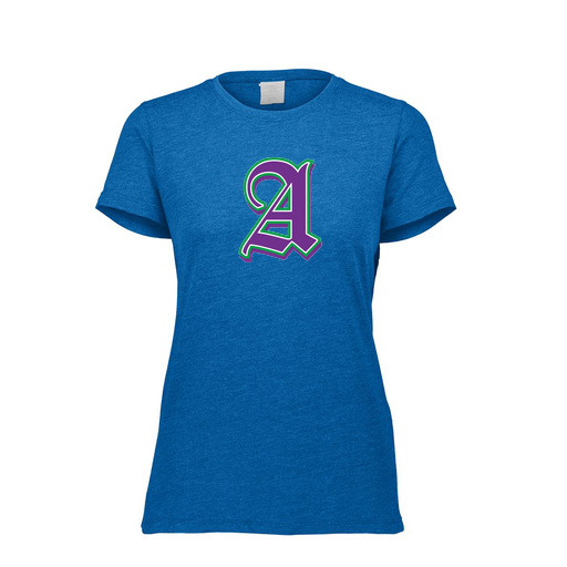 [FTSCUBRY-FAXS-LOGO3] Decker Women's Tri-Blend T-Shirt - Short Sleeve (Female Adult XS, Royal, Logo 3)