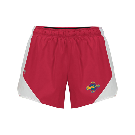 [229489.H01.S-LOGO1] Girls Olympus Shorts (Female Youth S, Red, Logo 1)