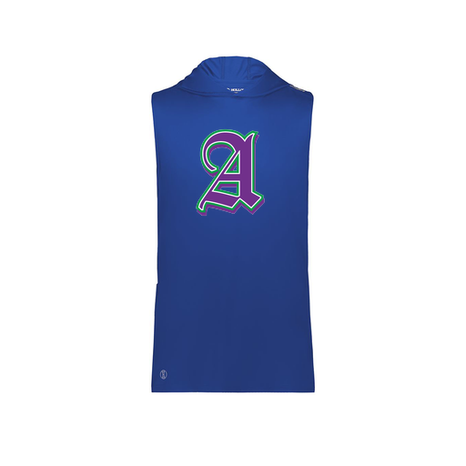 [222590.060.XS-LOGO3] Men's CoolDry Sleeveless Hoodie (Adult XS, Royal, Logo 3)