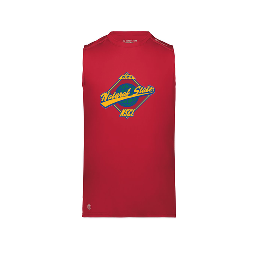 [222593.083.S-LOGO1] Men's CoolDry TankTop (Adult S, Red, Logo 1)