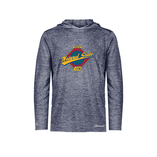 [FOLHCGNV-AS-LOGO1] Decker Men's Charge Hoodie (Adult S, Navy, Logo 1)