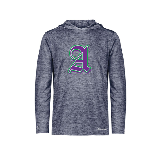 [FOLHCGNV-AS-LOGO3] Decker Men's Charge Hoodie (Adult S, Navy, Logo 3)