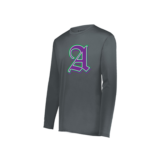 [222822.059.XS-LOGO3] Men's LS Smooth Sport Shirt (Adult XS, Gray, Logo 3)