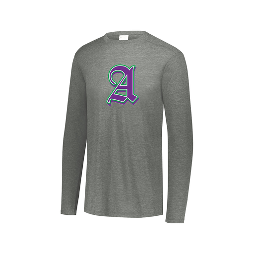 [FTLCUBGY-AXS-LOGO3] Decker Men's Tri-Blend T-Shirt - Long Sleeve (Adult XS, Gray, Logo 3)